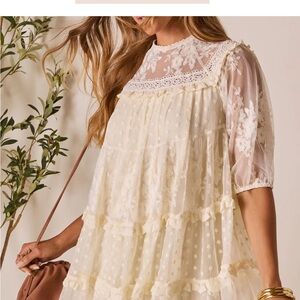 Vici Cream Lace Dress